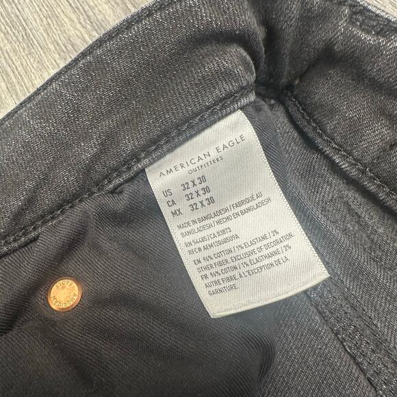 American Eagle AirFlex+ Black Men 32x29 Athletic Fit Stretch Tapered Denim Jeans - Picture 5 of 13